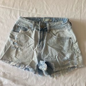 Rewash half and half split denim shorts lightly worn